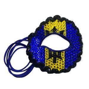 Barbados Eye Patch Masquerade Mask with Crystals and Rhinestones